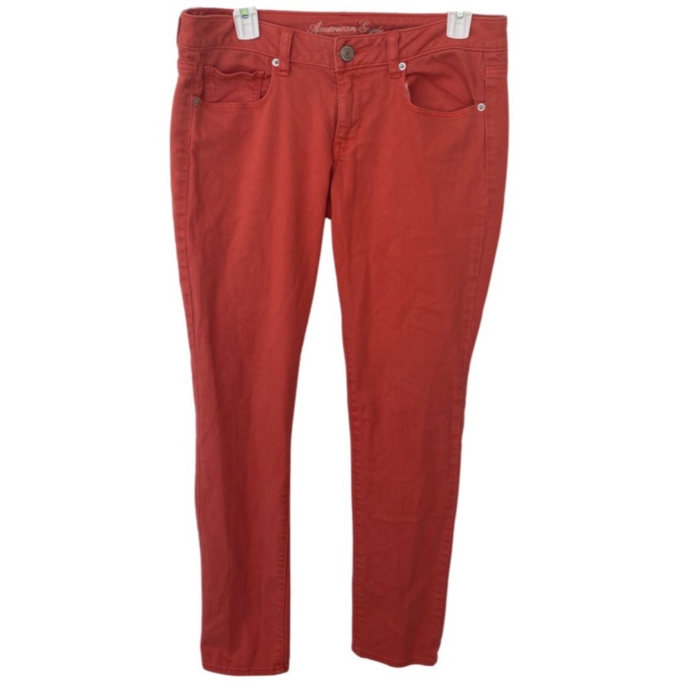 American Eagle Orange/Coral Skinny Jeans